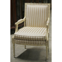 Sherrill Cream Striped Accent Chair