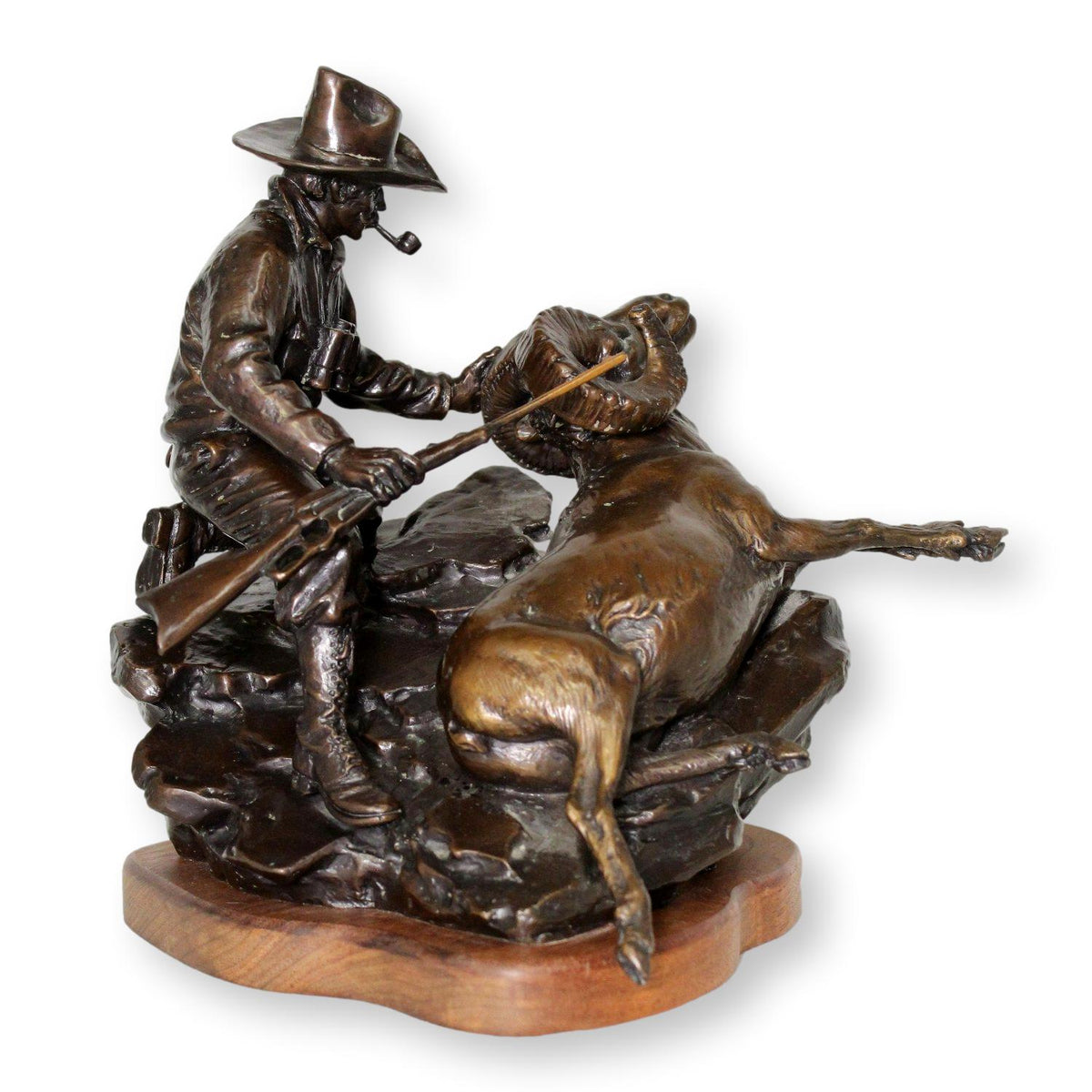 Limited Edition Solid Bronze Sculpture 'Sheep Hunter' by J. Logozzo