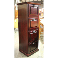 Dark Cherry Finish 4 Drawer File Cabinet
