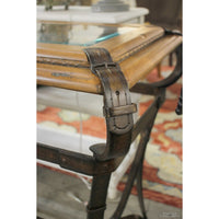 Jacques Adnet Hermes Style Equestrian Strap Console Table