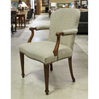 Baker Furniture Cream & Gray Tweed Armchair