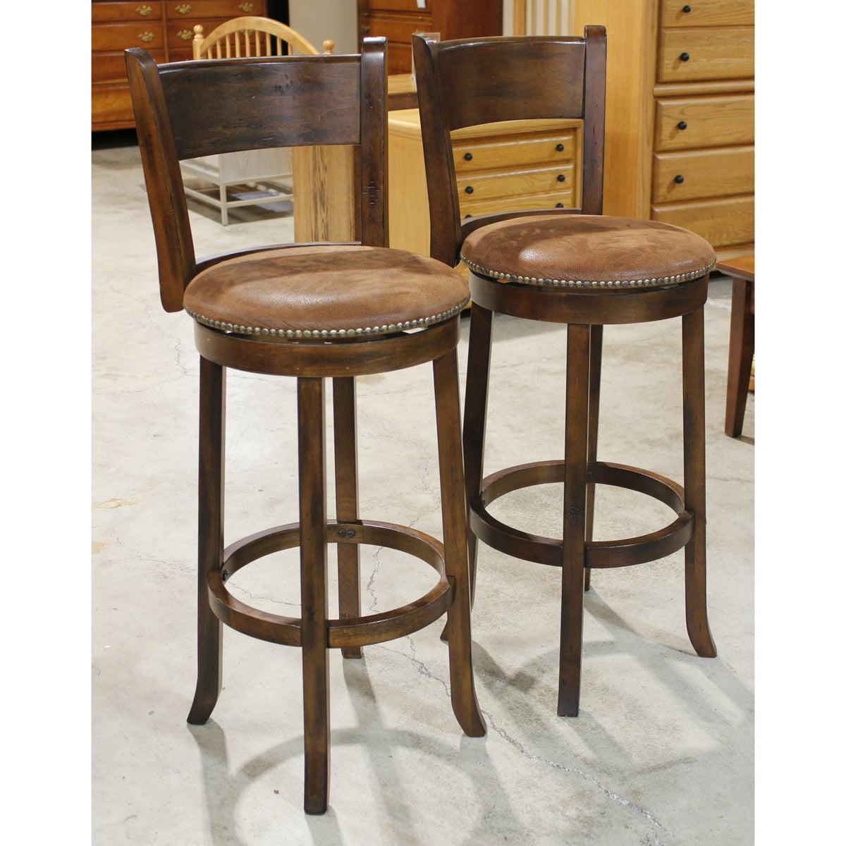Sunny Design Pair of Swivel Bar Stools