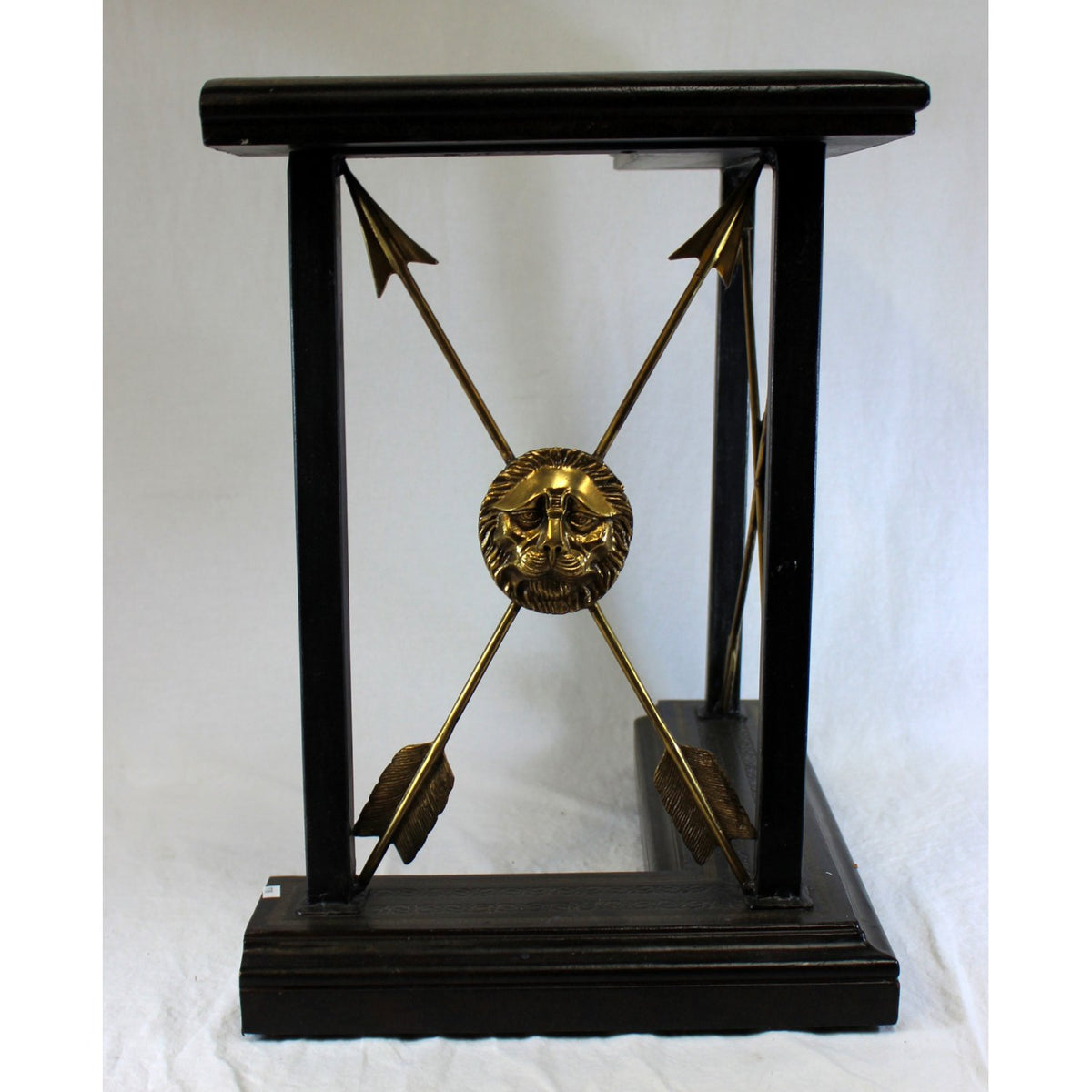 Maitland Smith Pair of  Lion Head Fireplace Fenders
