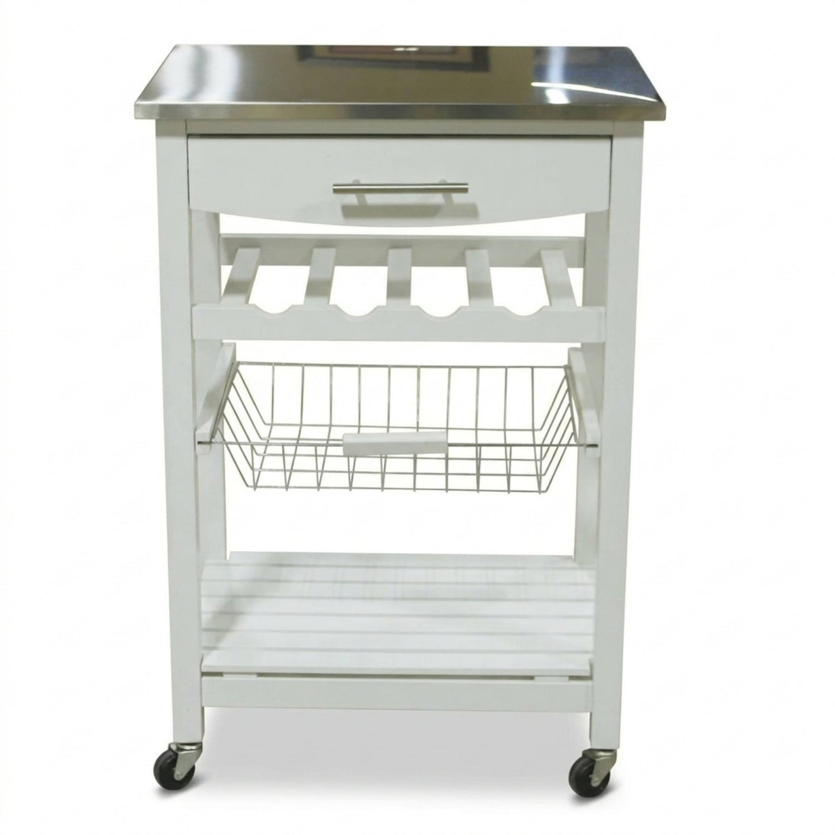 Kitchen Cart w/Stainless Steel Top