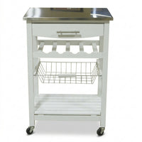 Kitchen Cart w/Stainless Steel Top
