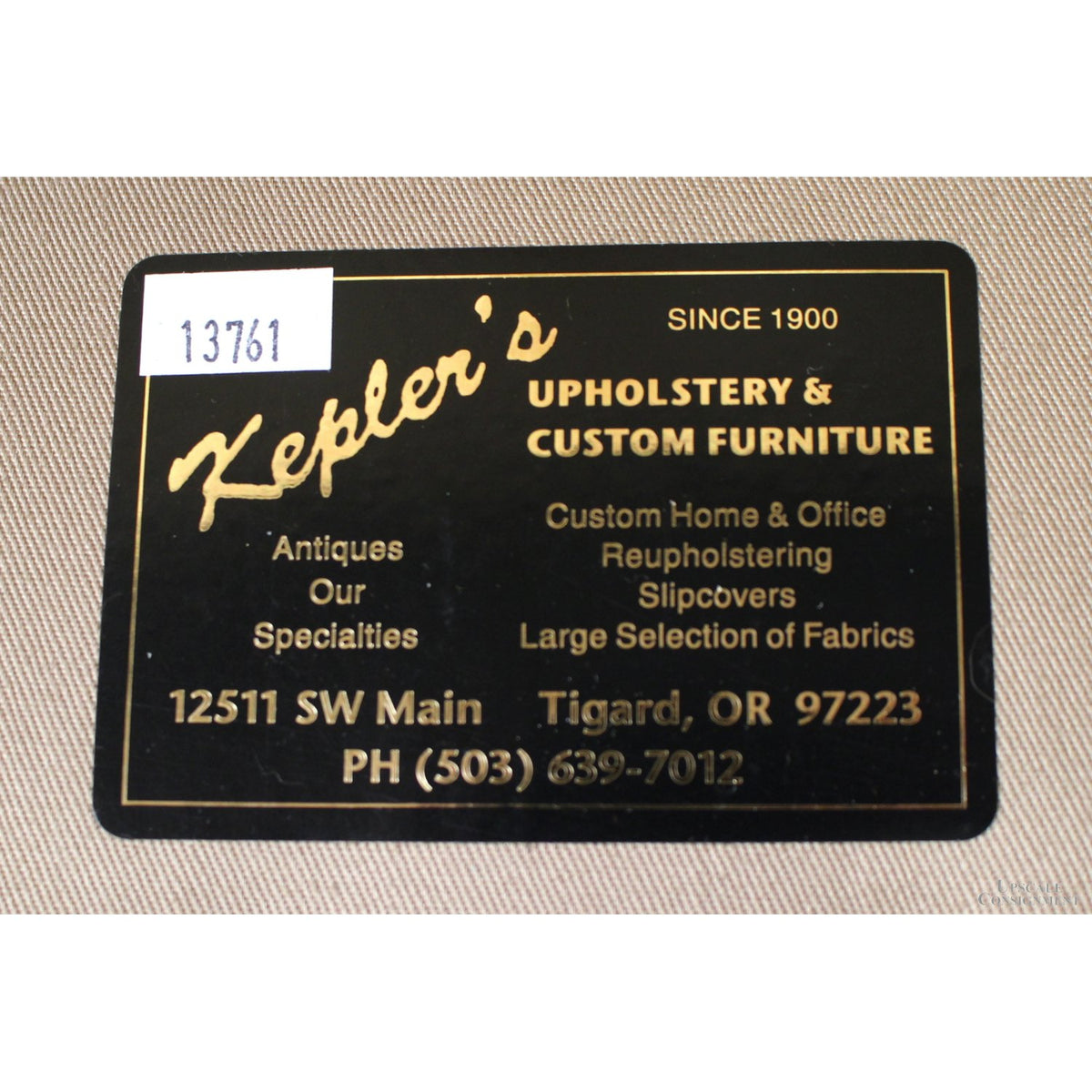 Kepler's Upholstery Gold & Red Botanical Club Chair