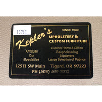 Kepler's Upholstery Gold & Red Botanical Club Chair