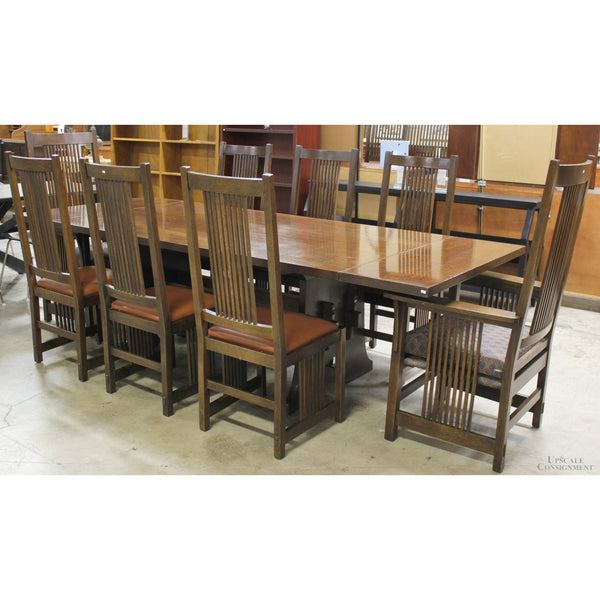 Stickley Mission Dining Table w/8 Chairs