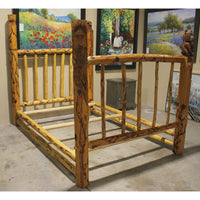 Carved Queen Size Log 4 Poster Bed