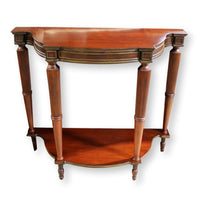 Demilune Table w/Gold Accents