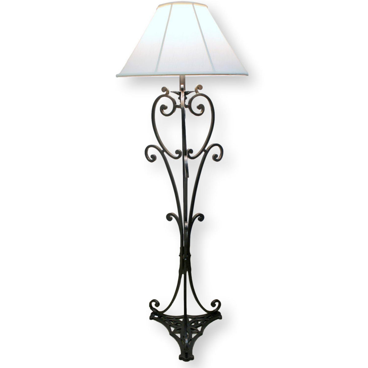 Oiled Bronze Filigree Floor Lamp