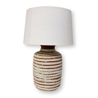 Terra Cotta Table Lamp w/White Rings