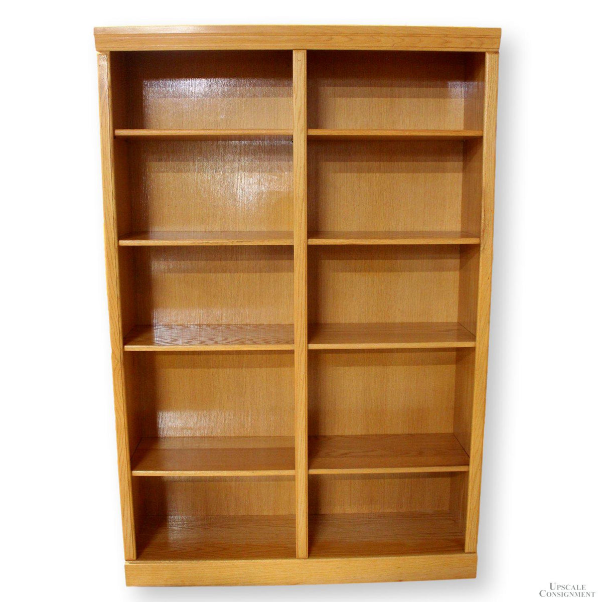 Oak Double Bookcase