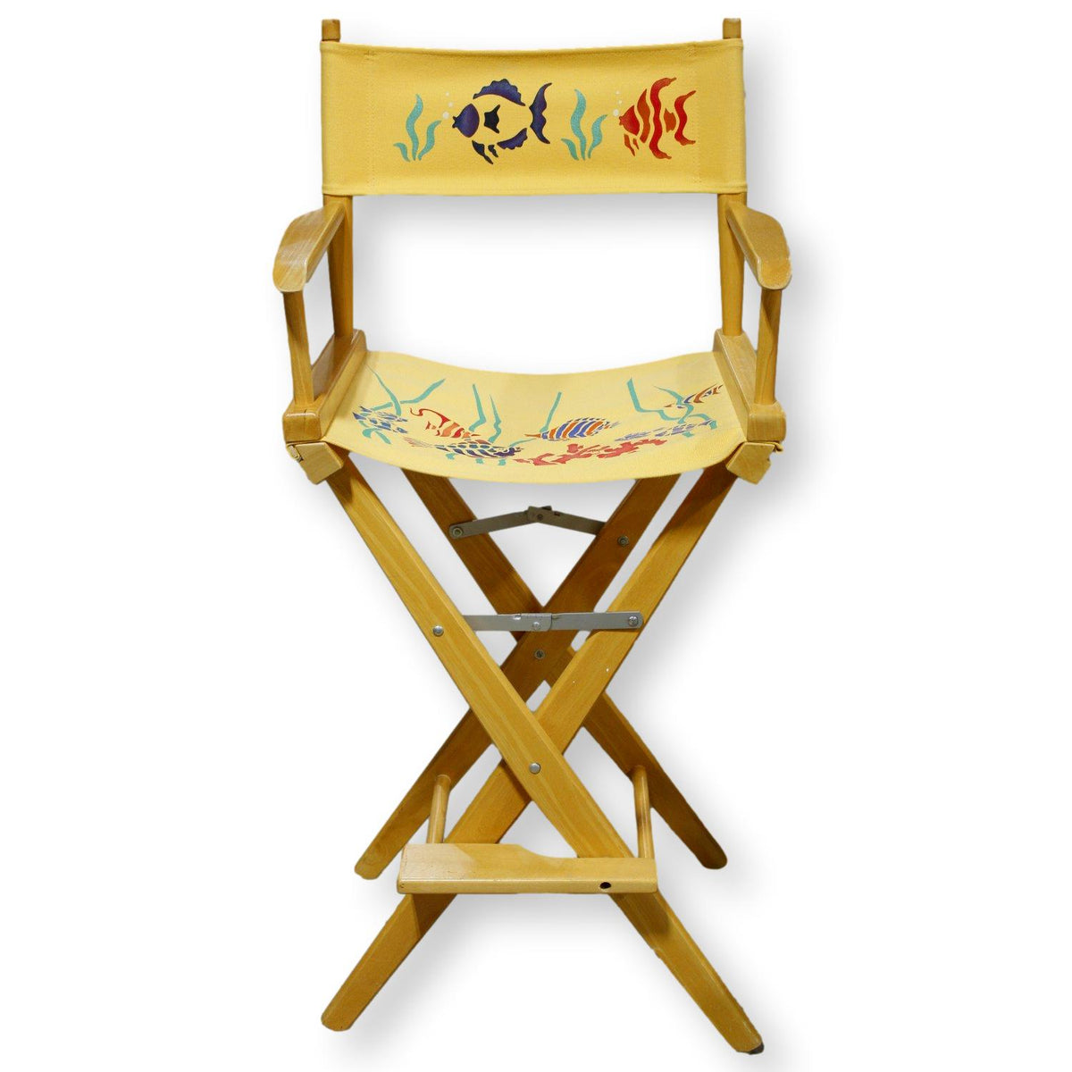 Yellow Aquatic Motif Director's Chair