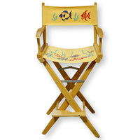 Yellow Aquatic Motif Director's Chair