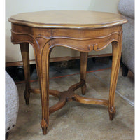 Round Pecan Accent Table