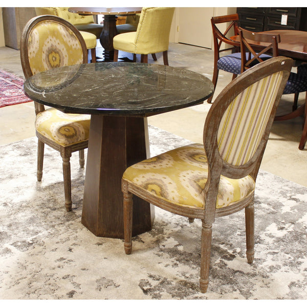 Round Marble Dinette Table w/2 Chairs