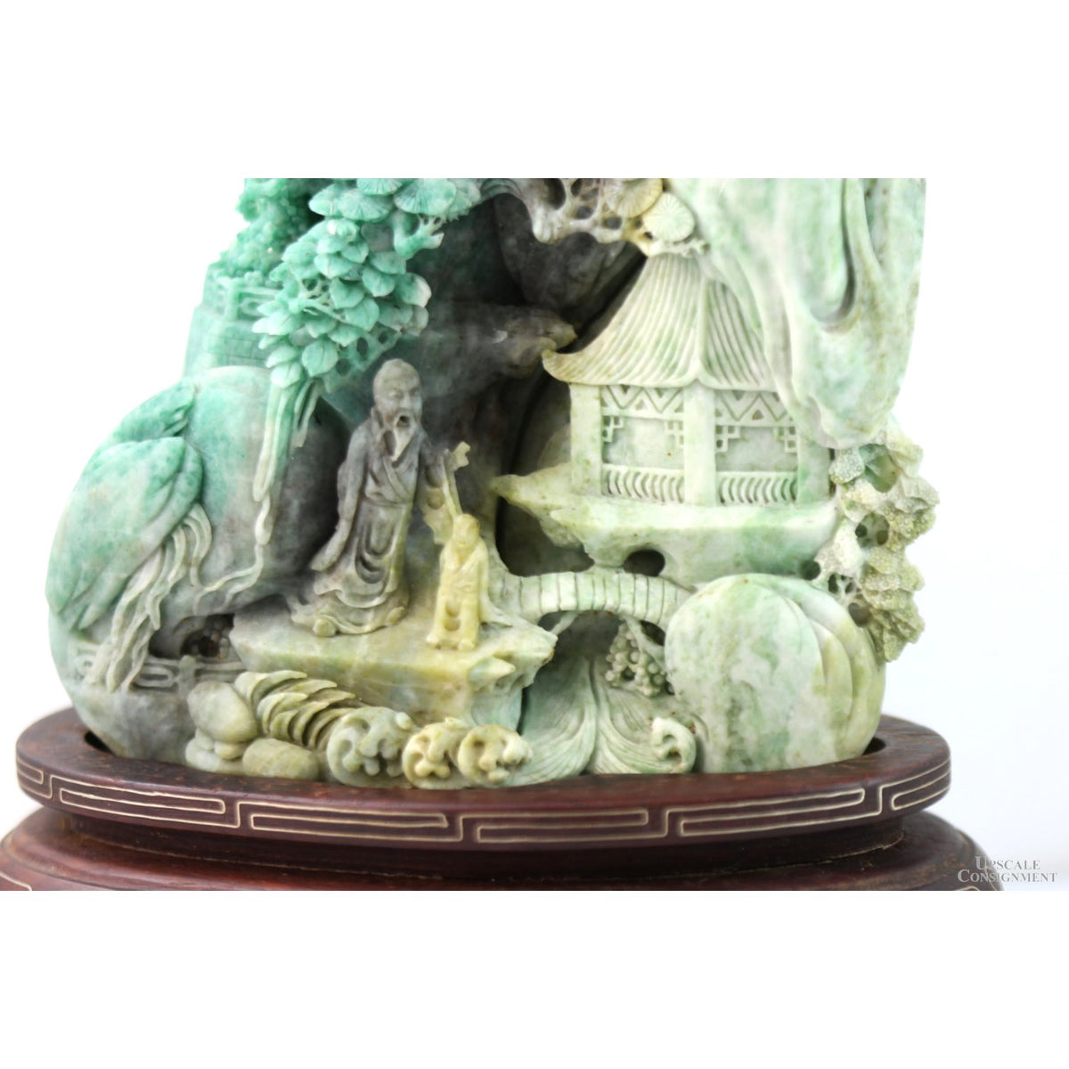 Chinese Natural Dushan Jade Hand Carved Sculpture