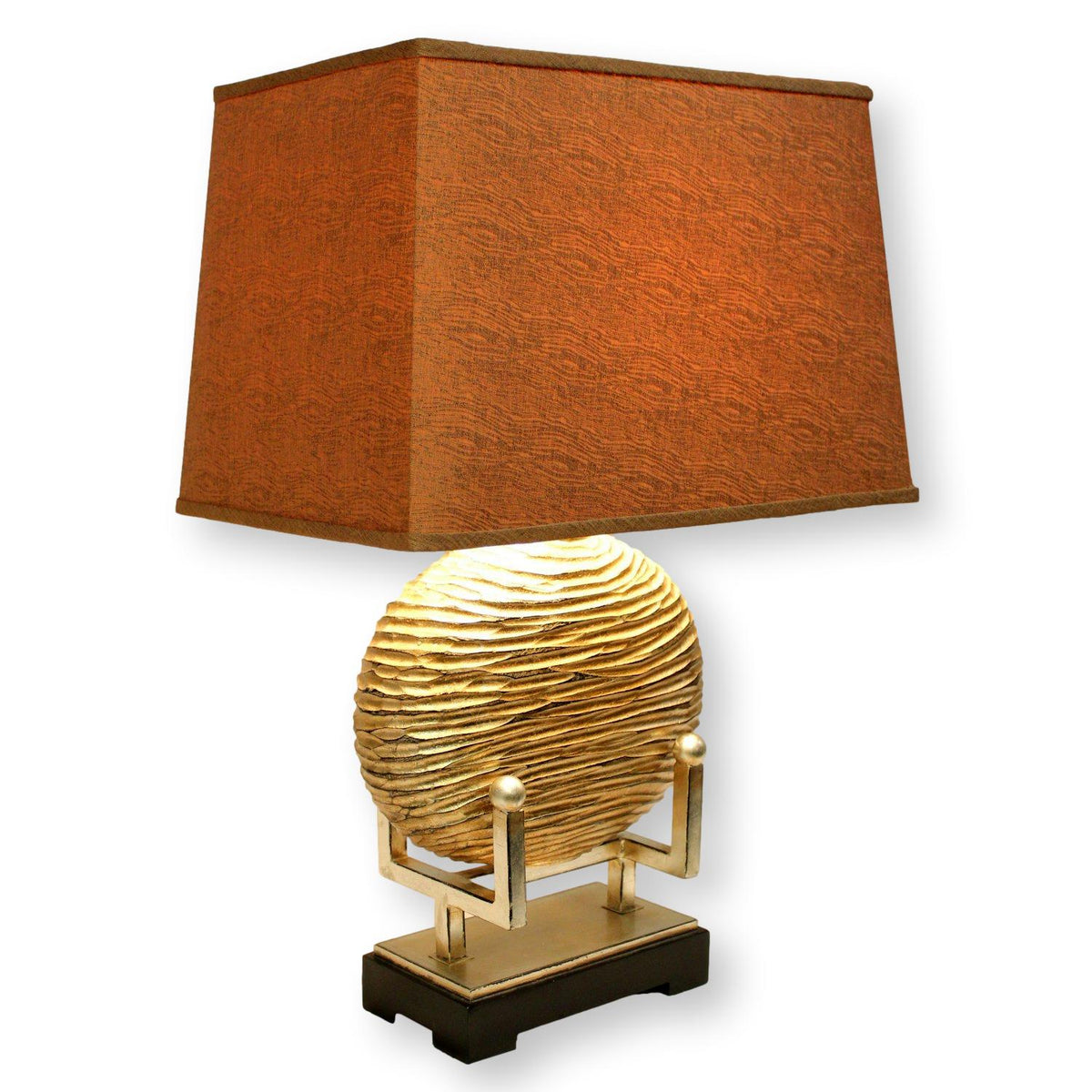 Uttermost Chiseled Gilt Orb Table Lamp