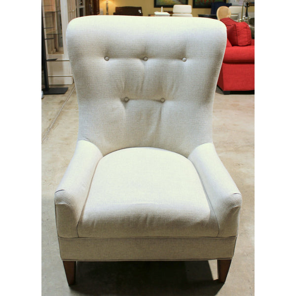 Modern Light Gray Wingback Chair