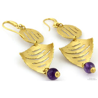 Italian 18K Gold Vermeil Open Work Sculptural Design Earrings