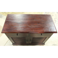 Mahogany Cabinet w/Reeded Doors