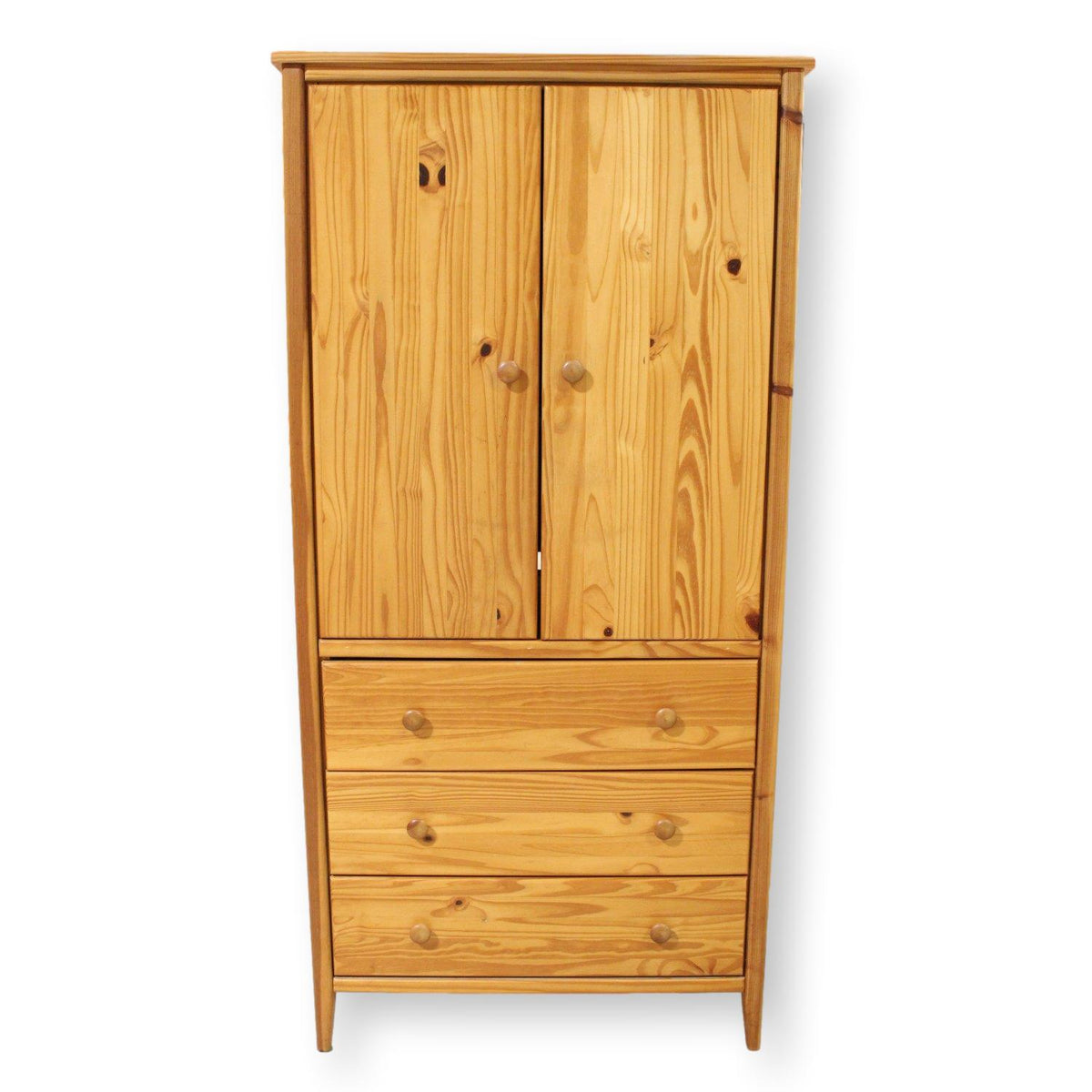 Pine Armoire w/3 Drawers