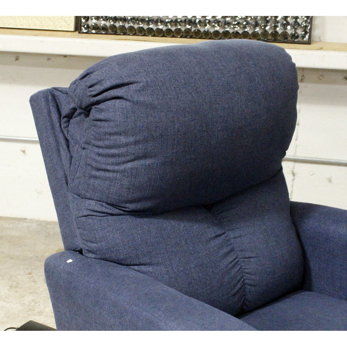 La-Z-Boy Blue Swivel Rocking Power Recliner w/adjustable Lumbar & Headrest