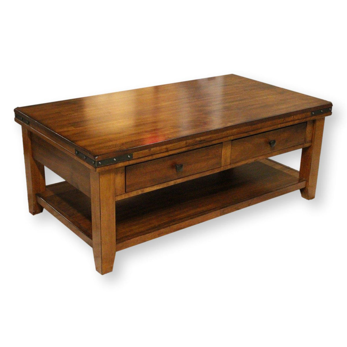 Winners Only Two Drawer Coffee Table w/Metal Accents