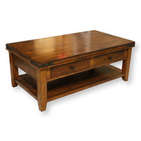 Winners Only Two Drawer Coffee Table w/Metal Accents