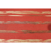 Red & Gold Upholstered Bench