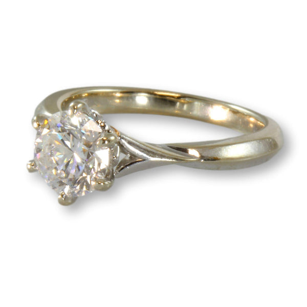 1.50ct. Lab-Grown Diamond 14K White & Rose Gold Engagement  Ring