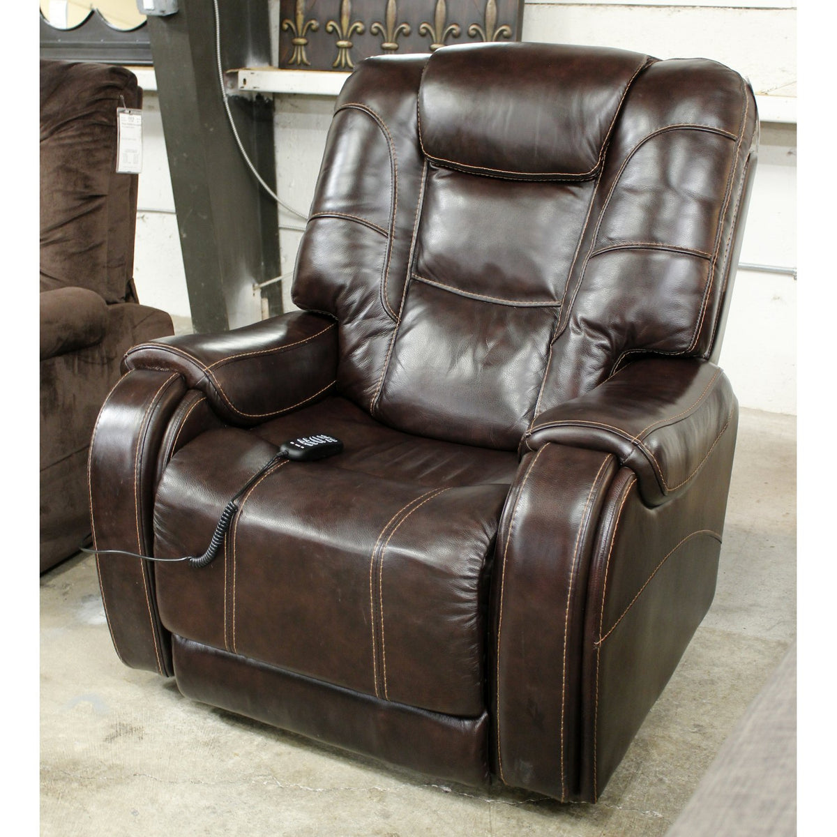 Motolift Cordovan Dual Motor Leather Power Lift Recliner