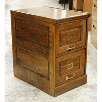 Dark Oak 2 Drawer File Cabinet