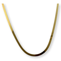 Vintage Italian 14K Gold 4mm Herringbone Chain Necklace