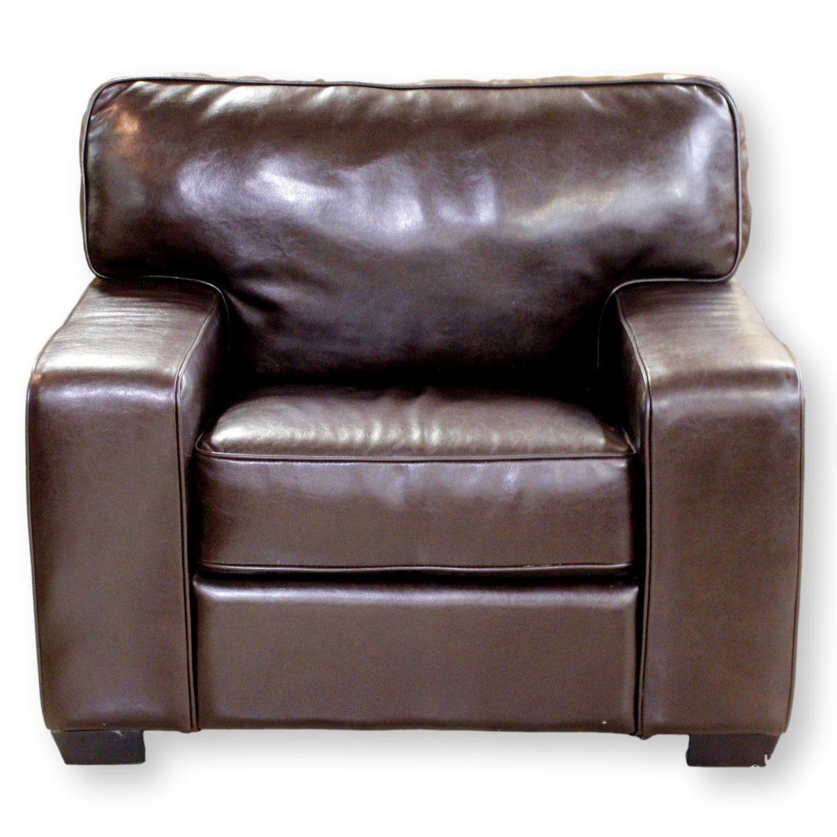 Z Gallerie Dark Brown Leather Club Chair