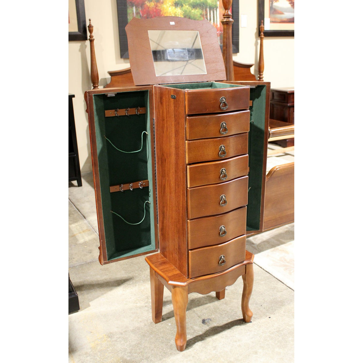 Powell Pecan Jewelry Armoire