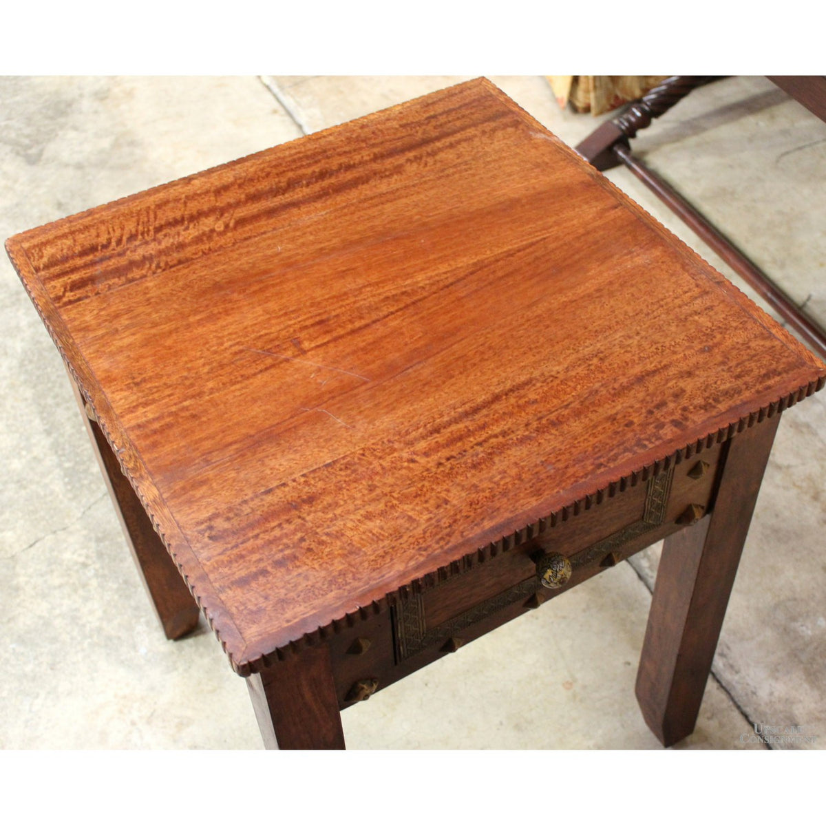 Pier 1 Imports End Table w/Brass Accents