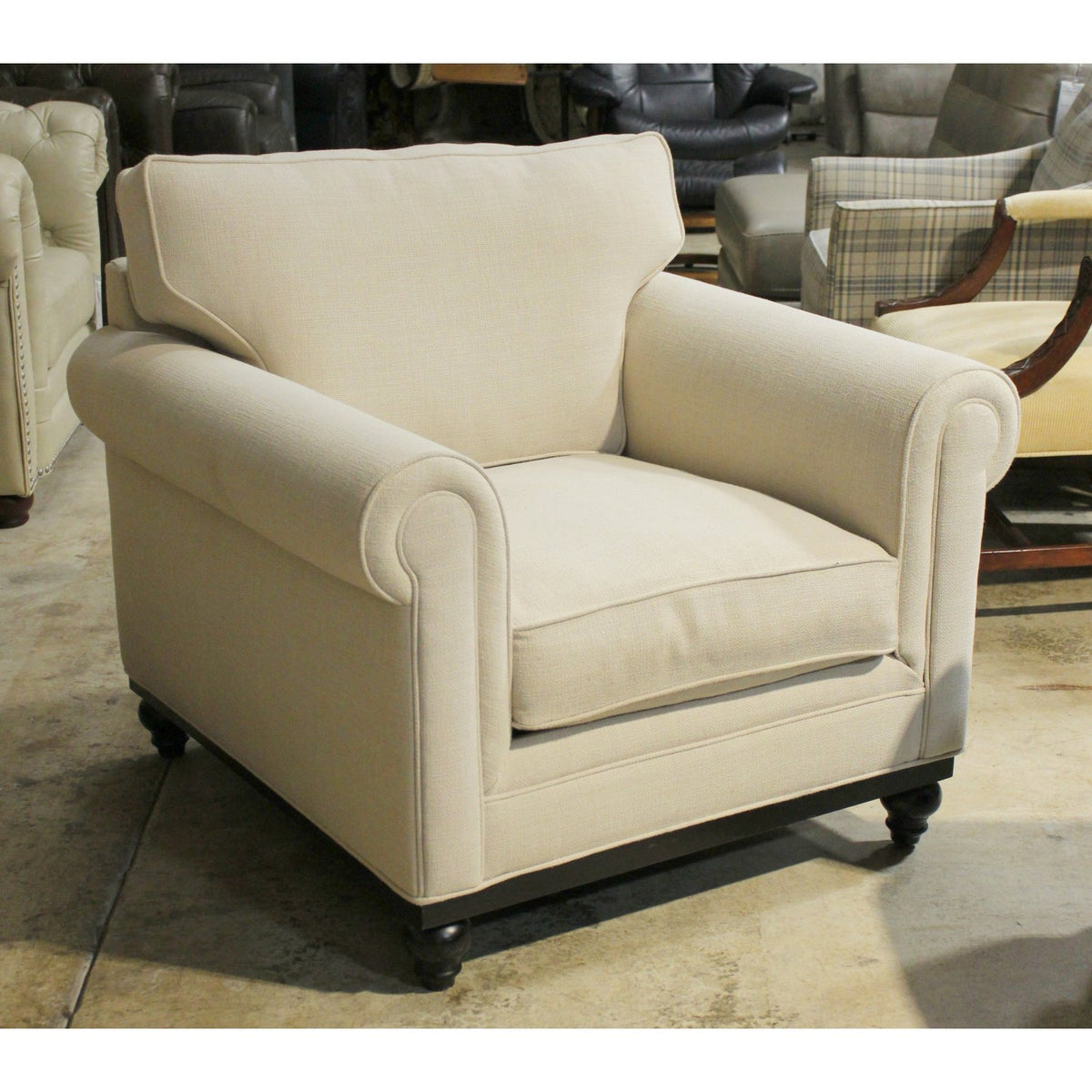 Jonathan Louis "Martha Stewart" Linen Armchair
