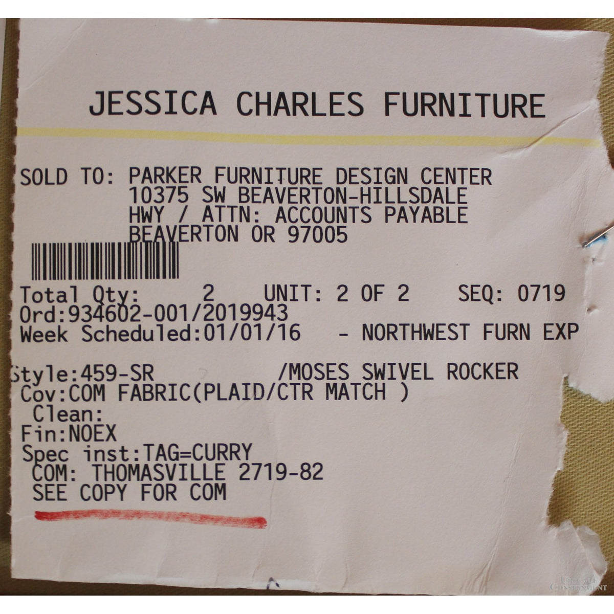 Jessica Charles Red Swivel Chair