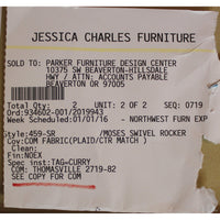 Jessica Charles Red Swivel Chair