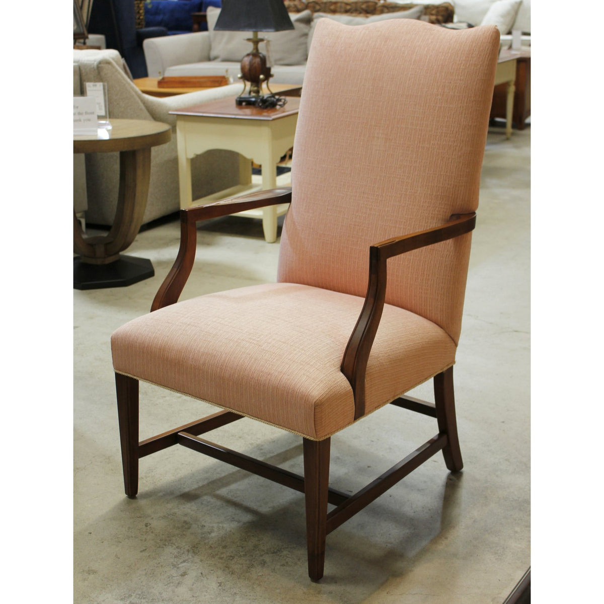 Peach Camelback Armchair