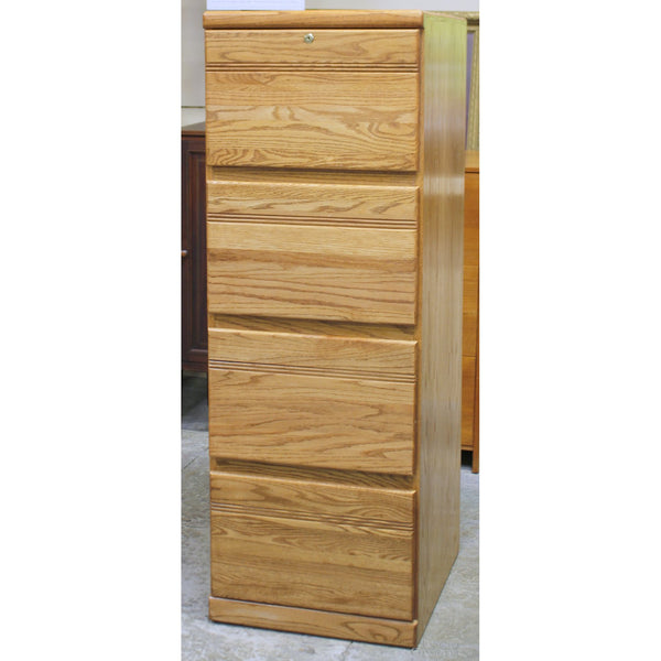 4 Drawer Oak File Cabinet