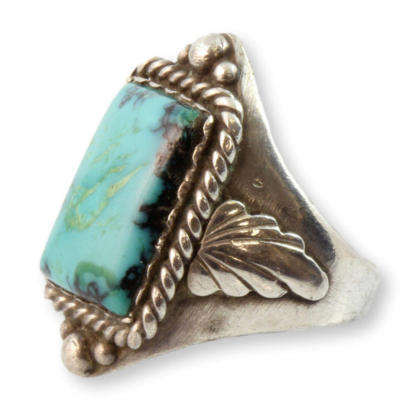 Zuni Sensa Eustace Turquoise Men's Sterling Silver Ring