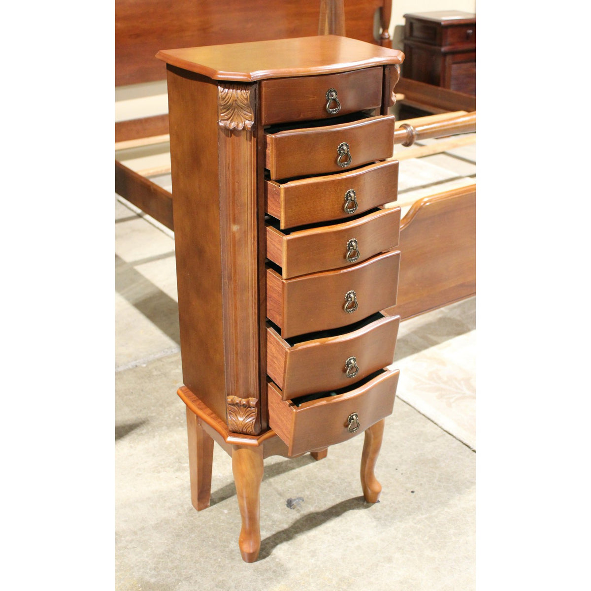 Powell Pecan Jewelry Armoire