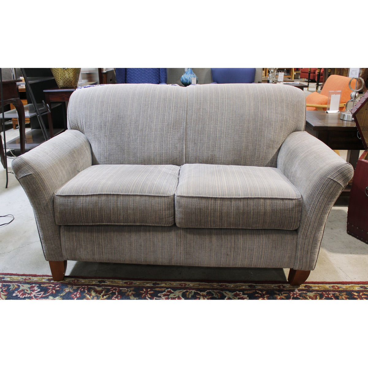Pacific Furniture Ind. Gray Microstripe Loveseat