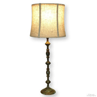Verdigris Brass Candlestick Table Lamp