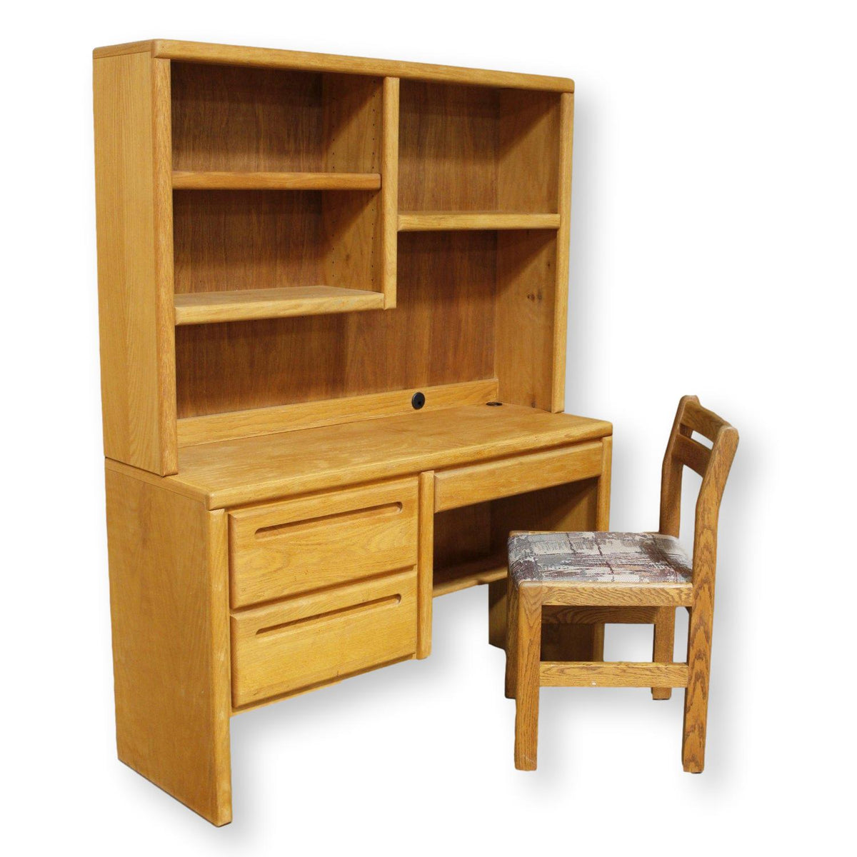 Oak Student Desk w/Hutch & Chair