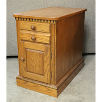 Oak End Table w/Magazine Rack