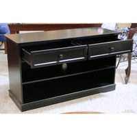 Black Distressed 2 Drawer Media Console